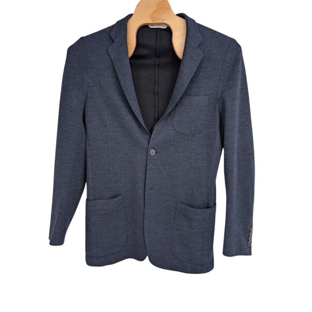 Samuelsohn 1923 Wool Sport Coat Blue‎ Stretch Career Blazer 44L